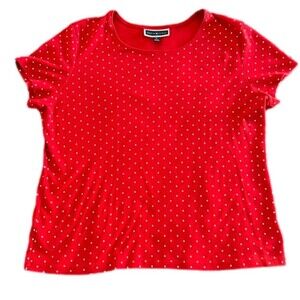 Karen Scott Polkadot Blouse XL